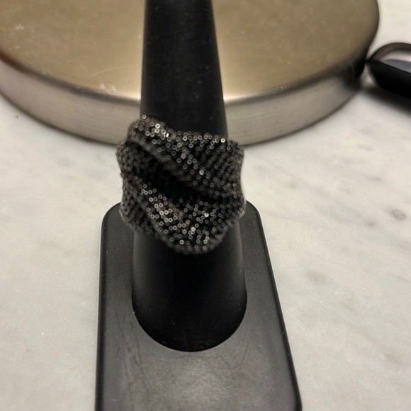 Black Crystal 925 Ring (8) - Picture 1 of 6